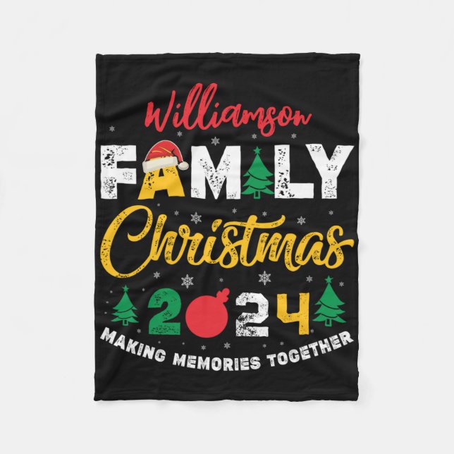 Cobertor De Velo Name Year Matching Family Christmas Reunion T Shir (Frente)