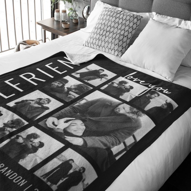 Cobertor De Velo Namorada | Eu Te Amo | Colagem de Fotos (Criador carregado)