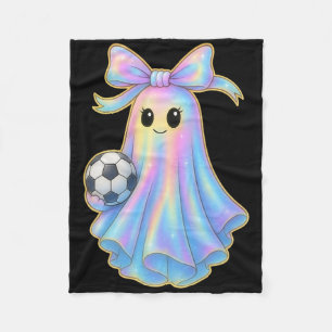 Cobertor De Velo Namorada Fantasma de Futebol Fofa Pastel Halloween