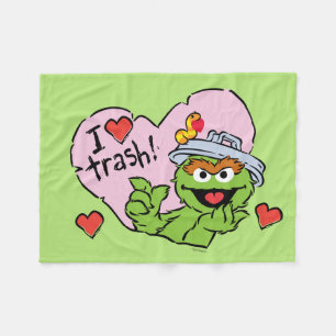 Cobertor De Velo Namorados Oscar "I Love Trash"