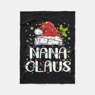 Cobertor De Velo Nana Claus Natal Luz Festa da Família Pajama