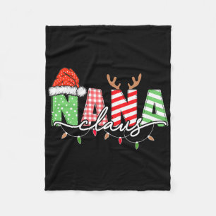 Cobertor De Velo Nana Claus Natal Luzes de Natal Família de Pijama