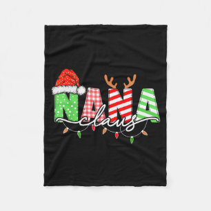 Cobertor De Velo Nana Claus Natal Luzes de Natal Família de Pijama