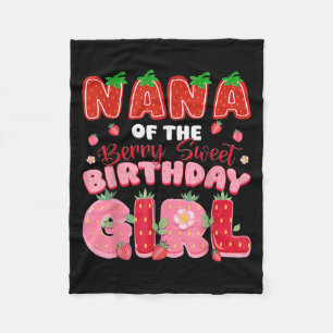 Cobertor De Velo Nana Da Berry Sweet Birthday Girl Strawberry L
