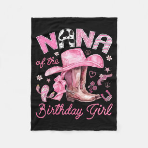 Cobertor De Velo Nana da menina aniversariante vaqueira cor-de-rosa