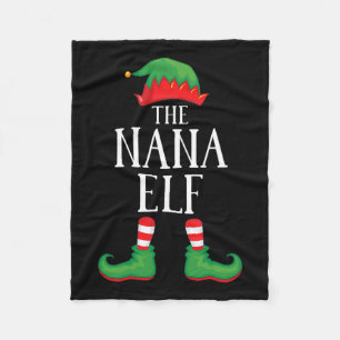 Cobertor De Velo Nana Elf Matching Group Xmas Funny Family Christma