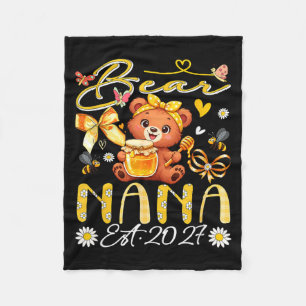 Cobertor De Velo Nana Est 2027 Laço Floral Dia das Mães Urso