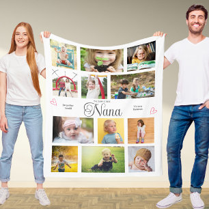 Cobertor De Velo Nana Nós Te Amamos Corações Personalizados Moderno