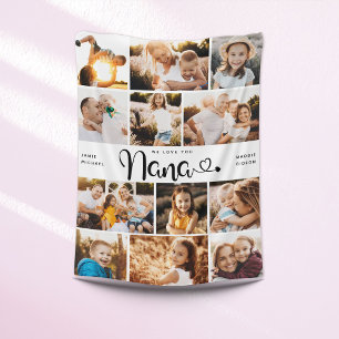 Cobertor De Velo Nana Nós Te Amo Coração Colagem de Fotos Modern