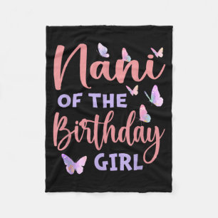 Cobertor De Velo Nani Da Menina De Aniversário Família Borboleta