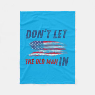 Cobertor De Velo Não Deixe o Velho Entrar Bandeira Americana Vintag