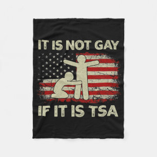 Cobertor De Velo Não É Gay Se É Segurança Tsa Vintage EUA Bandeira