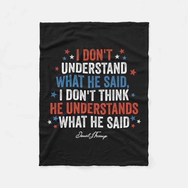 Cobertor De Velo Não entenda o que ele disse... (Frente)