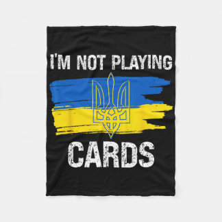 Cobertor De Velo Não estou jogando cartas Ucrânia Apoio Su político