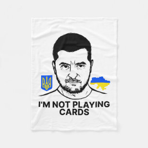 Cobertor De Velo Não estou jogando cartas Zelensky Trump Apoio à Uc