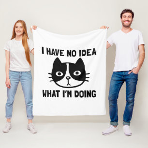 Cobertor De Velo Não faço ideia do que estou fazendo, gato