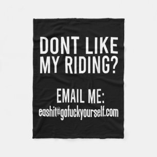 Cobertor De Velo Não Gosto da Minha Condução Me Envie um Email Ea@g