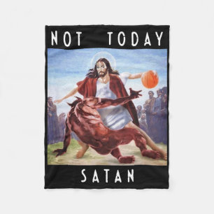 Cobertor De Velo Não Hoje Satã Jesus Vs Satã Em Bysketbyll