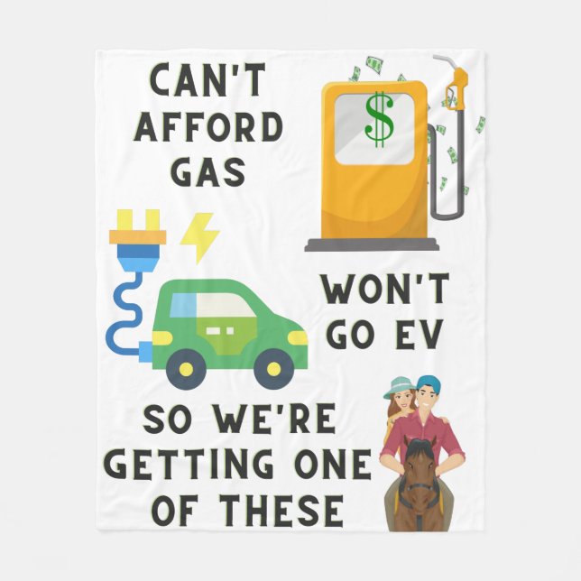 Cobertor De Velo Não posso pagar gás ou VE então comprar um present (Frente)