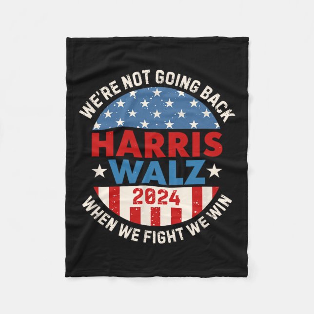Cobertor De Velo Não Retornando Harris 2024 W 2024 Vote Harris Walt (Frente)