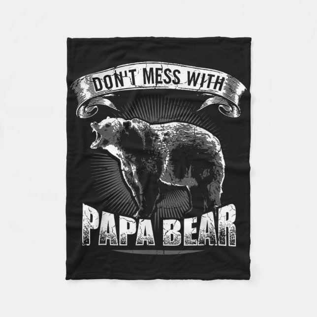 Cobertor De Velo Não Se Mestione Com Pai De Urso Papão Acampando O  (Frente)
