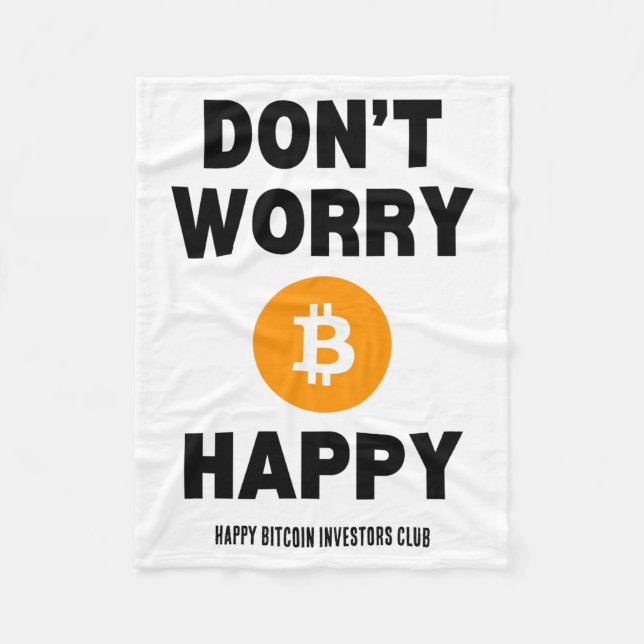 Cobertor De Velo Não se preocupe B Itcoin Feliz  (Frente)
