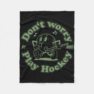 Cobertor De Velo Não se preocupe Divirta-se com Hockey Fun Retro Ho