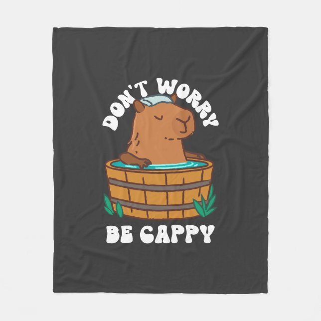 Cobertor De Velo Não se preocupe, seja Cappy  (Frente)