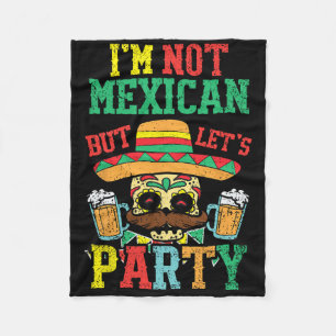 Cobertor De Velo Não sou mexicano, mas vamos festejar o Cinco De Ma