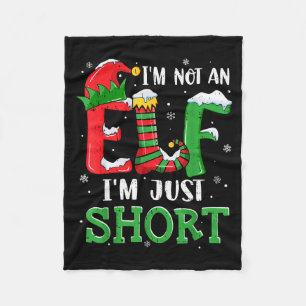 Cobertor De Velo Não Sou Um Elfo Sou Apenas Baixo Camisa Engraçada