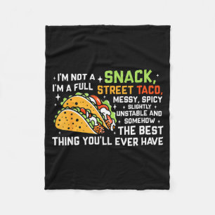 Cobertor De Velo Não Sou Um Lanche Sou Um Taco De Rua Completo Cita