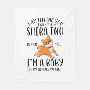 Cobertor De Velo Não sou uma Shiba Inu, minha mãe disse que sou um 
