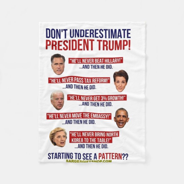 COBERTOR DE VELO NÃO SUBESTIMEM O TRUMP (Frente)