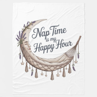Cobertor De Velo Nap Time Is My Happy Hour