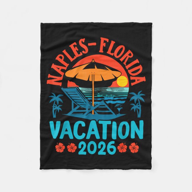 Cobertor De Velo Naples Florida 2026 Family Vacation Beach Summer V (Frente)