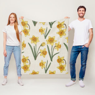 Cobertor De Velo Narciso Amarelo Alegre Flor de Primavera