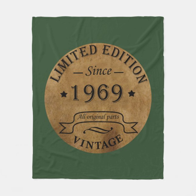 Cobertor De Velo Nascer de aniversário de 1969 (Frente)