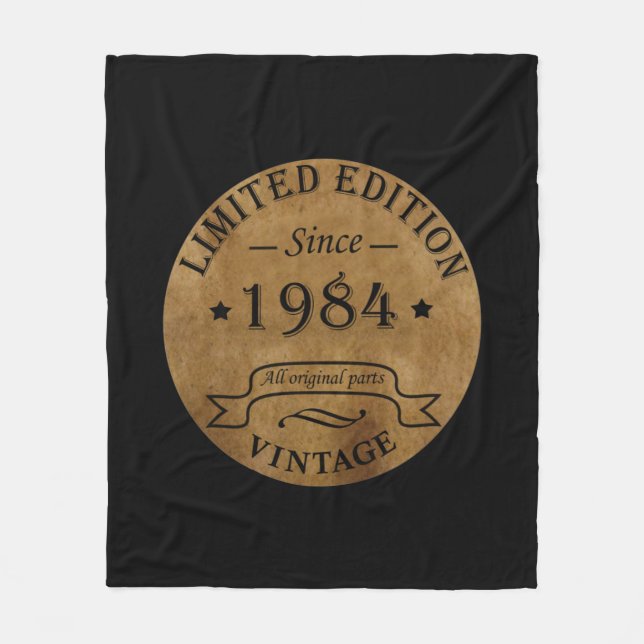 Cobertor De Velo Nascer de aniversário de 1984 (Frente)