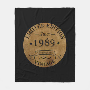 Cobertor De Velo nascer de aniversário de 1989