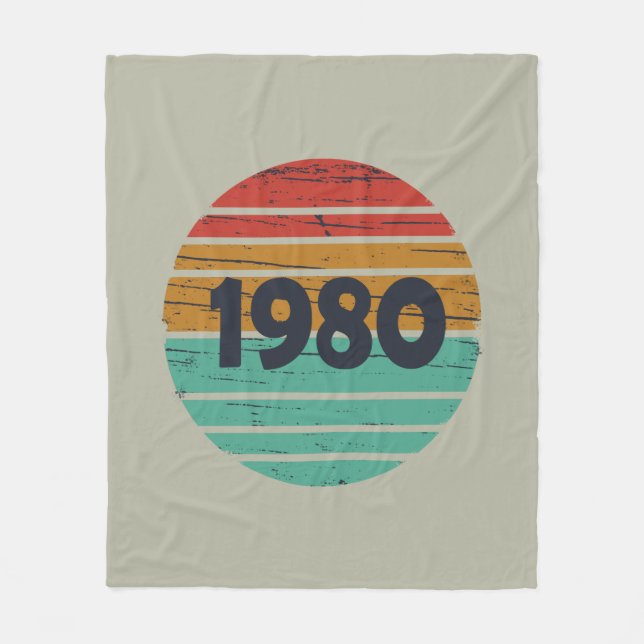 Cobertor De Velo Nascer em presente de aniversário de 1980 (Frente)