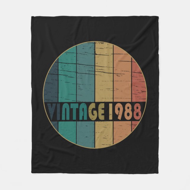 Cobertor De Velo Nascer em presente de aniversário de 1988 (Frente)