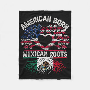 Cobertor De Velo Nascido Americano Raízes Mexicanas Bandeira Árvore