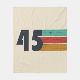 Cobertor De Velo Nascido em 1945 estilo de aniversário vintage eleg