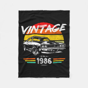 Cobertor De Velo Nascido em 1986 40º aniversário muscle car vintage