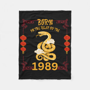 Cobertor De Velo Nascido No Ano Da Serpente 1989 Ano Novo Chinês
