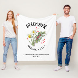 Cobertor De Velo Nascimento Mês Flor de DEZEMBRO Cristão