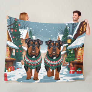Cobertor De Velo Natal Americano Staffordshire Snow Feriado