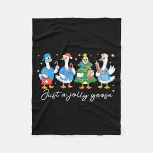 Cobertor De Velo Natal Apenas Uma Enfermeira Ganso Alegre Fofo Médi