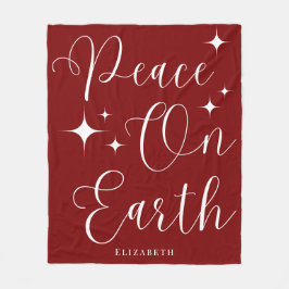 Cobertor De Velo Natal clássico, vermelho e branco personalizado