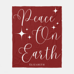 Cobertor De Velo Natal clássico, vermelho e branco personalizado